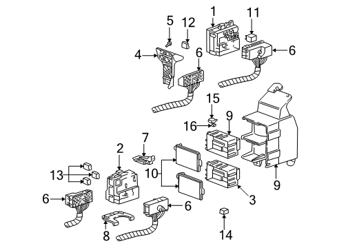 2000 Chevrolet Monte Carlo Electrical Components Module Diagram for 10350647