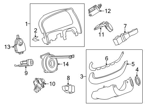 2013 Chevrolet Captiva Sport Switches Cylinder Kit, Ignition Lock (Uncoded) Diagram for 19178590