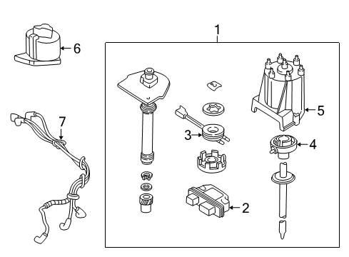 1985 Chevrolet Astro Ignition System Module Diagram for 19180772