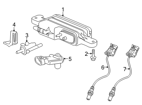 2014 Chevrolet Caprice Emission Components Tank Pressure Sensor Diagram for 92261043
