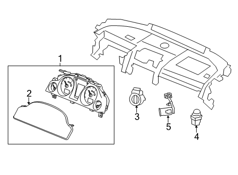 2011 Chevrolet Caprice Switches Cluster Assembly Diagram for 92250192