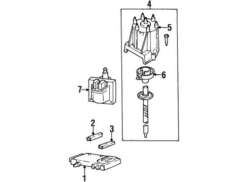1991 GMC K3500 Ignition System Wire Kit, Spark Plug Diagram for 19171844