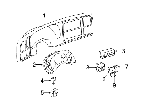  Switch Asm, Transfer Case Shift Control Diagram for 19210807