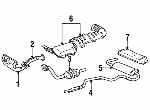 1997 Buick LeSabre Exhaust Components Converter Diagram for 24505382