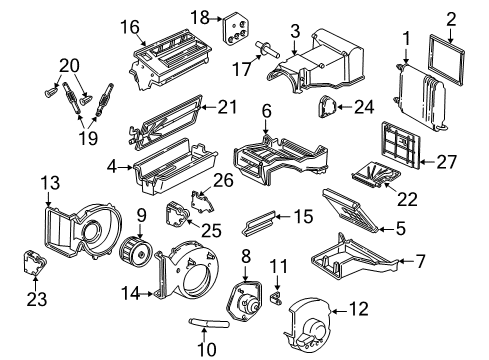 1995 GMC K3500 Air Conditioner Drier Diagram for 2724818