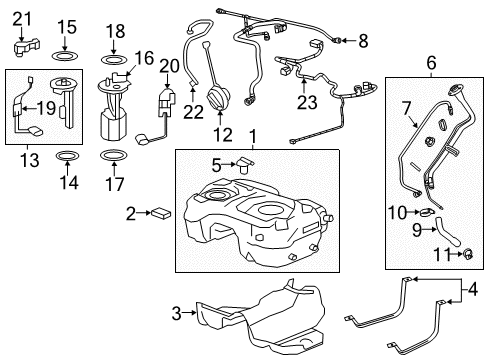 2014 Chevrolet Captiva Sport Fuel System Components Fuel Tank Diagram for 20794833