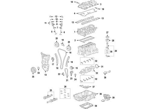 2014 Cadillac CTS Turbocharger Converter & Pipe Seal Diagram for 12624939