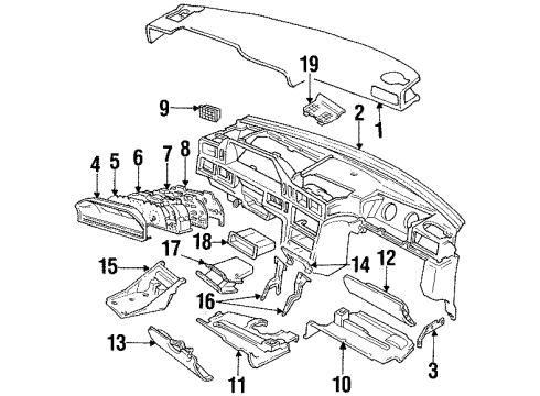 1994 Volvo 850 Instruments & Gauges Gasket, Exhaust Manifold Diagram for 9128515