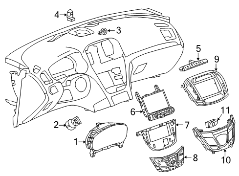 2017 Buick Regal Ignition Lock Cluster Diagram for 39107126