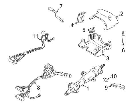 1997 Buick Regal Switches Cover, Steering Column Upper Trim Diagram for 26051041