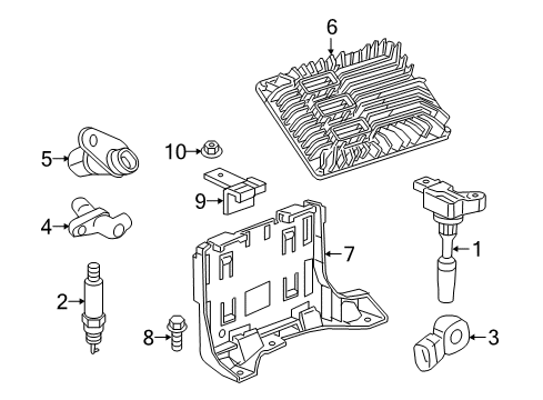 2018 Cadillac CT6 Ignition System Spark Plug Diagram for 12650283