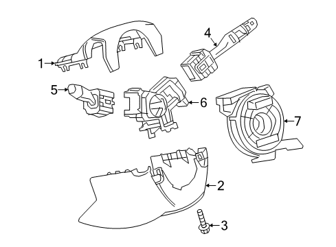 2019 GMC Terrain Switches Lower Column Cover Diagram for 84179017