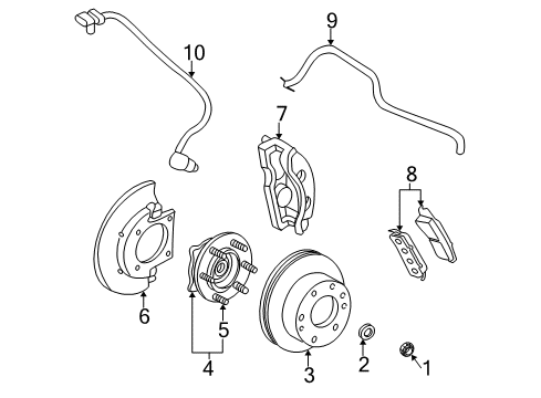 2003 Chevrolet Express 3500 Front Brakes Rotor Diagram for 19210603