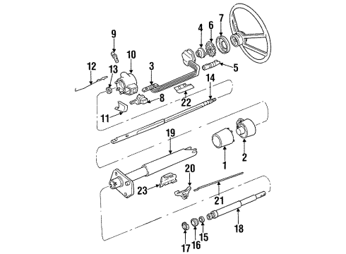 1989 GMC K3500 Ignition Lock Shroud Bearing Diagram for 7827111