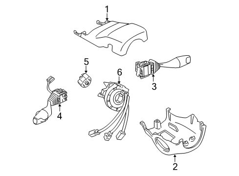 2004 Pontiac GTO Ignition Lock Cylinder, Ignition Lock(Uncoded) Diagram for 92172018