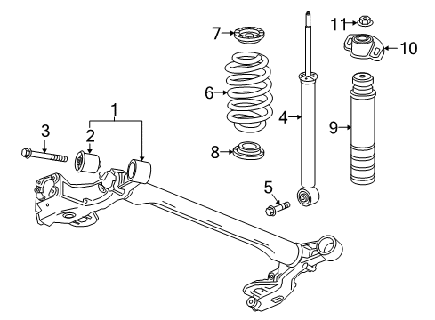2015 Chevrolet Spark EV Rear Suspension Lower Insulator Diagram for 95910011