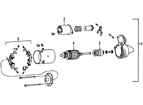 1990 GMC S15 Jimmy Starter Starter Motor-(Remanufacture) Diagram for 10465009