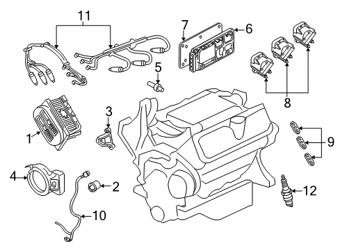1998 Buick Regal Powertrain Control Spark Plug Diagram for 19302723