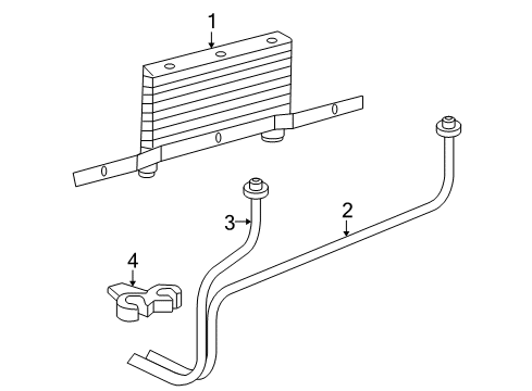 2007 GMC Sierra 3500 HD Trans Oil Cooler Outlet Pipe Diagram for 15779543
