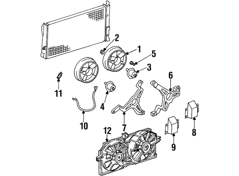 1997 Oldsmobile Silhouette Powertrain Control Fan Motor Diagram for 22136414