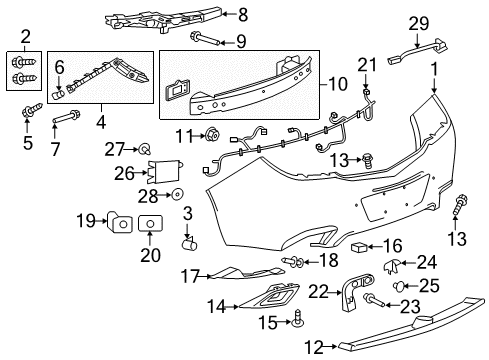 2015 Buick Regal Parking Aid Carrier Nut Diagram for 11516754
