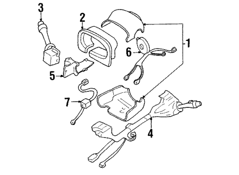 2001 Oldsmobile Aurora Shroud, Switches & Levers Shroud, Steering Column (Closeout) Diagram for 26067829