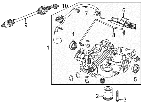 2019 Buick LaCrosse Axle & Differential - Rear Oil Pipe Diagram for 23269751