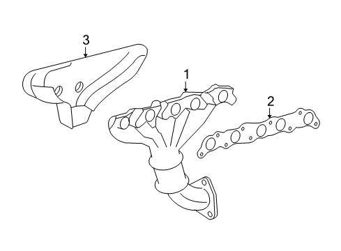 2007 Hummer H3 Exhaust Manifold Manifold Diagram for 12606655