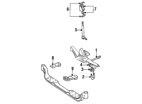 1991 Chevrolet C1500 Stabilizer Bar & Components - Front Stabilizer Link Retainer Diagram for 15595645