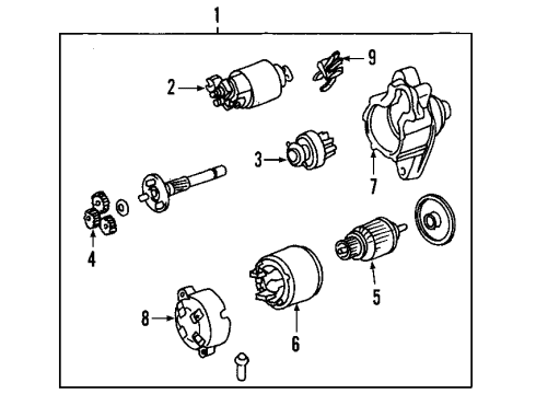 2008 Pontiac Vibe Starter Gear, Starter Idler Diagram for 88972444