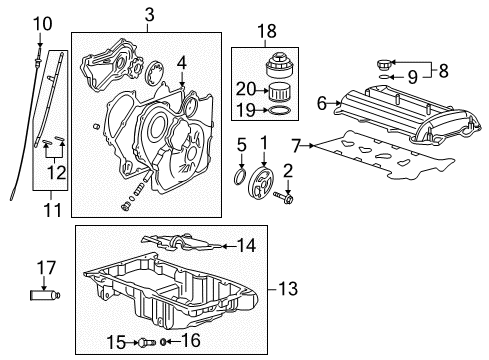 2007 Saturn Ion Filters Filter Diagram for 19114119