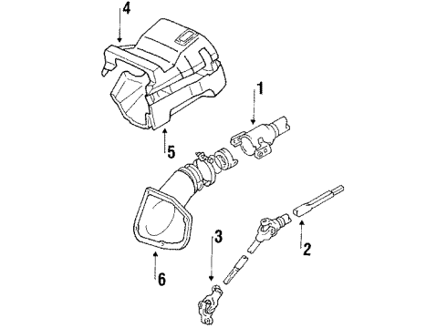 1986 Chevrolet Nova Steering Column & Wheel Cylinder, Ignition Lock(W/Key) Diagram for 94842987