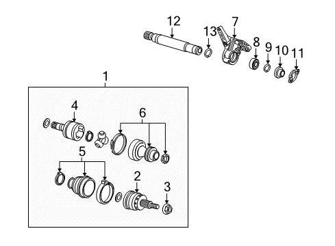 2006 Saab 9-3 Drive Axles - Front Seal Diagram for 12789088