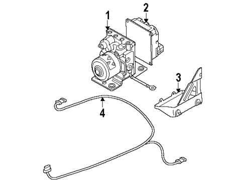 2003 Oldsmobile Silhouette Anti-Lock Brakes Module Asm, Electronic Brake Control Diagram for 18078138