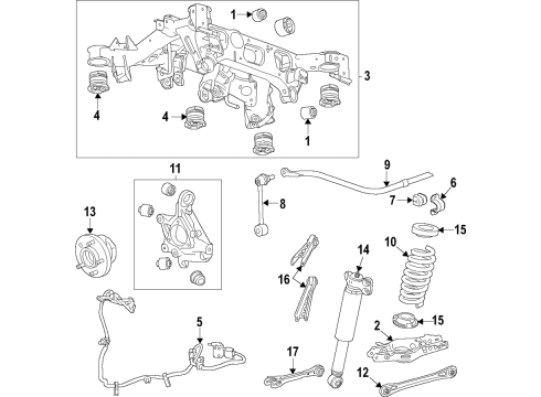 2020 Cadillac CT4 Anti-Lock Brakes Upper Insulator Diagram for 20767137
