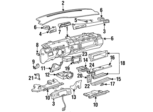 1995 Cadillac Seville Trunk Pulldown Unit Diagram for 25809368