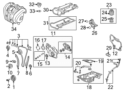 2006 Chevrolet Cobalt Intake Manifold Manifold Gasket Diagram for 12597855