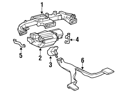 1998 Chevrolet Lumina Ducts Duct-Side Window Defogger Outlet Diagram for 10145168