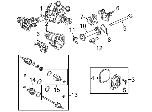 2010 GMC Canyon Carrier & Front Axles Bracket Asm, Front Differential Carrier (RH) Diagram for 12479304