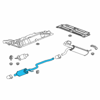 OEM Chevrolet Cruze Muffler & Pipe Diagram - 39139525