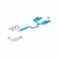 OEM Pontiac Grand Prix Exhaust Muffler Assembly (W/ Exhaust Pipe & Tail Pipe) Diagram - 25794074