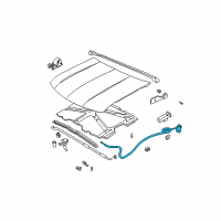 OEM Oldsmobile Release Cable Diagram - 15732159