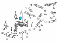 OEM Cadillac Escalade Catalytic Converter Gasket Diagram - 55494570