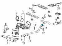 OEM GMC Yukon Rear Muffler Gasket Diagram - 84407371