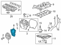 OEM Buick Envision Lower Timing Cover Diagram - 55486913