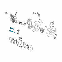 OEM Buick Enclave Pin Kit-Front Brake Caliper Guide Diagram - 13520053