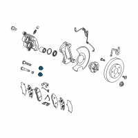 OEM Buick Enclave Seal Kit-Front Brake Caliper Guide Pinion Diagram - 13509705