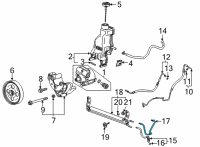 OEM GMC Sierra 3500 HD Power Steering Hose Diagram - 84150122