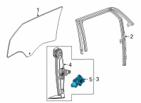 OEM Chevrolet Trailblazer Window Motor Diagram - 42654616
