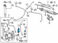 OEM Buick Front Washer Pump Diagram - 13514504